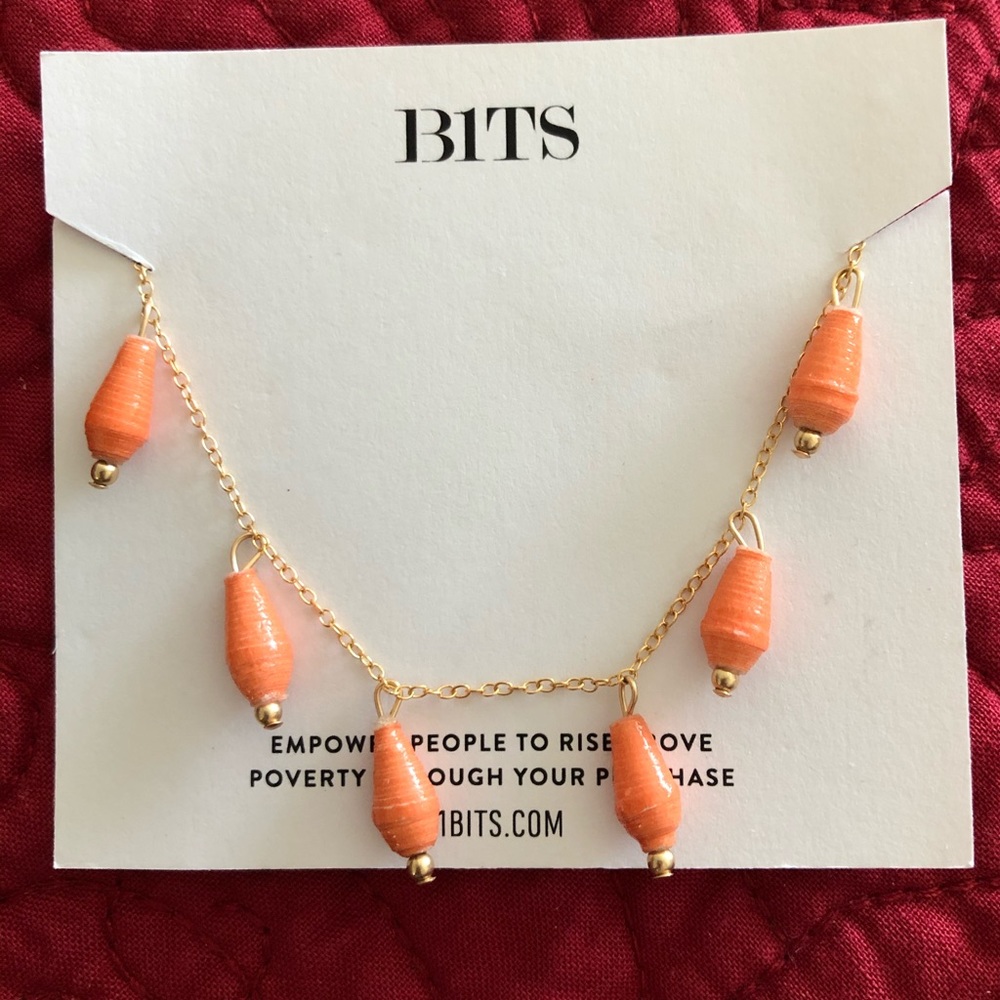 31 Bits Bracelet Orange Beaded NWT